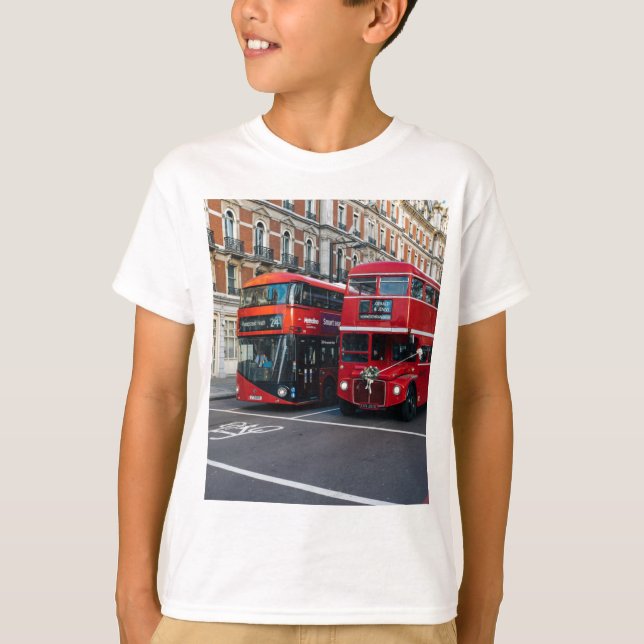 Red Double Decker Buses T-Shirt (Vorderseite)
