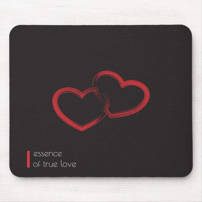 Red Double Heart Mousepad (Vorne)
