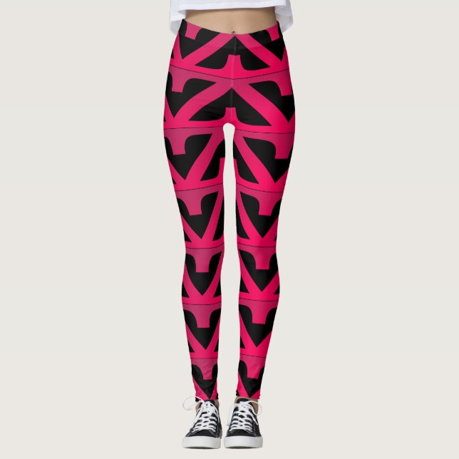 Red Double Z Design Leggings (Vorderseite)