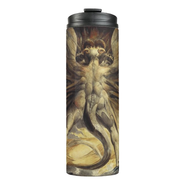 "Red Dragon" Art Custom Text tumbler Thermosbecher (Vorderseite)