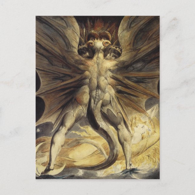Red Dragon Art William Blake Postkarte (Vorderseite)