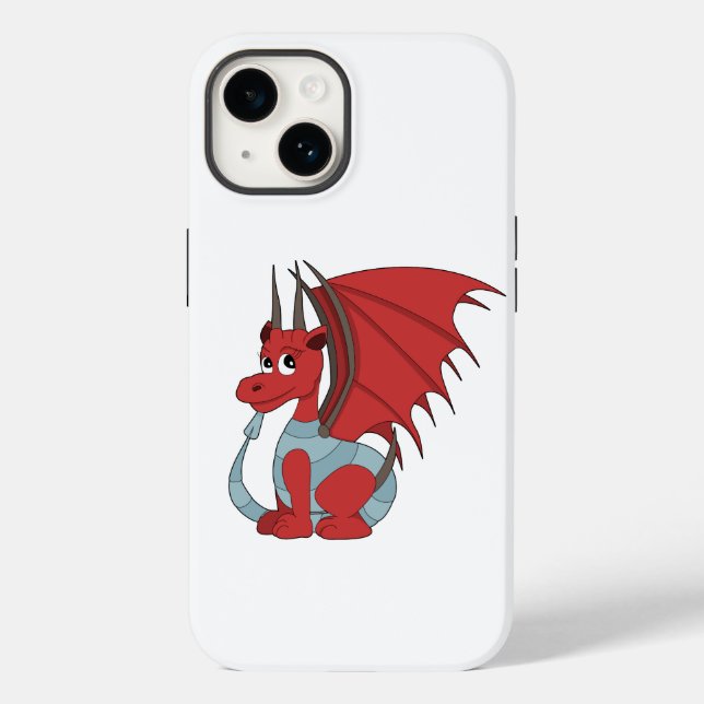 Red Dragon Cartoon Case-Mate iPhone Hülle (Rückseite)