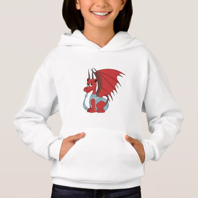 Red Dragon Cartoon Hoodie (Vorderseite)