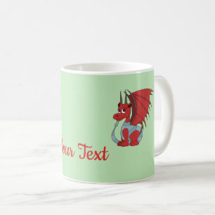 Red Dragon Cartoon Kaffee Tasse