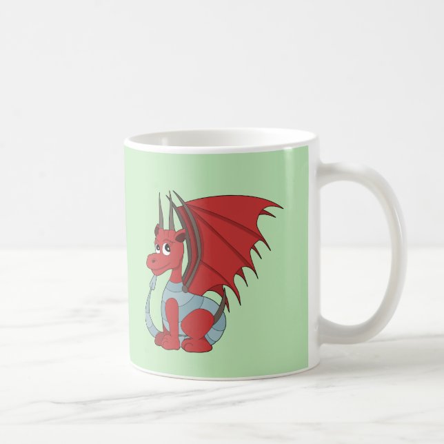 Red Dragon Cartoon Kaffeetasse (Rechts)