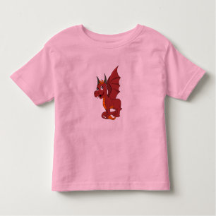 Red Dragon Cartoon Kleinkind T-shirt