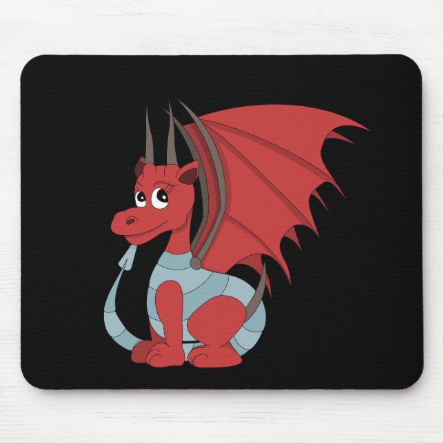 Red Dragon Cartoon Mousepad (Vorne)