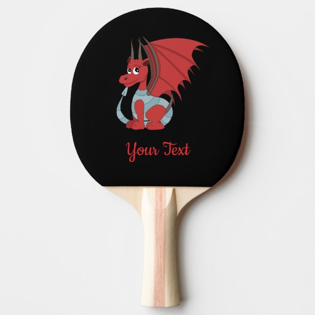 Red Dragon Cartoon Ping Pong Paddle Tischtennis Schläger (Vorderseite)