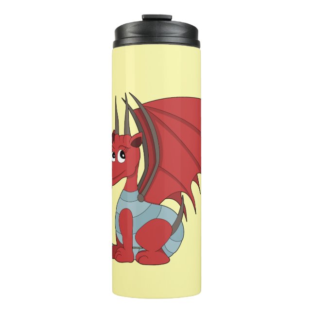 Red Dragon Cartoon Thermosbecher (Vorderseite)