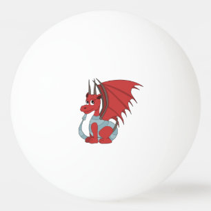 Red Dragon Cartoon Tischtennisball