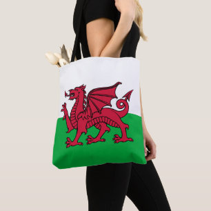 Red Dragon Celtic Flag Wales & Welsh