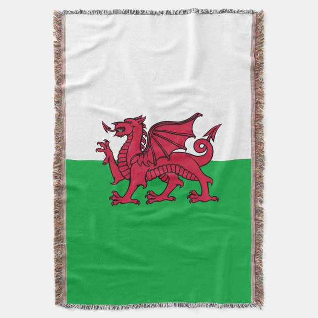 Red Dragon Celtic Flag Wales & Welsh Decke (Vorderseite Vertikal)