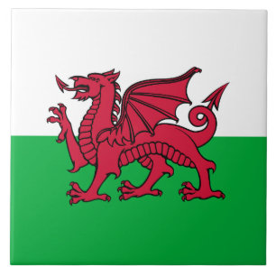 Red Dragon Celtic Flag Wales & Welsh Fliese