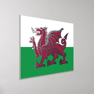 Red Dragon Celtic Flag Wales & Welsh Foliendrucke