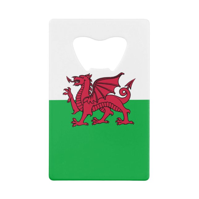 Red Dragon Celtic Flag Wales & Welsh Geldbeutel Flaschenöffner (Vorderseite)