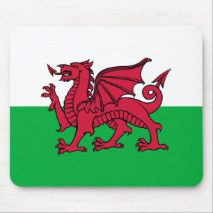 Red Dragon Celtic Flag Wales & Welsh Mousepad