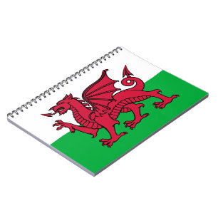Red Dragon Celtic Flag Wales & Welsh Notizblock