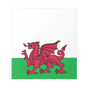 Red Dragon Celtic Flag Wales & Welsh Notizblock