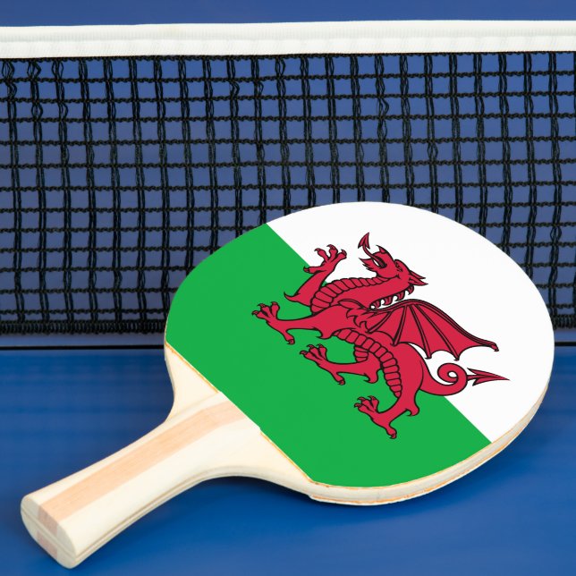 Red Dragon Celtic Flag Wales & Welsh Tischtennis Schläger (InSitu)