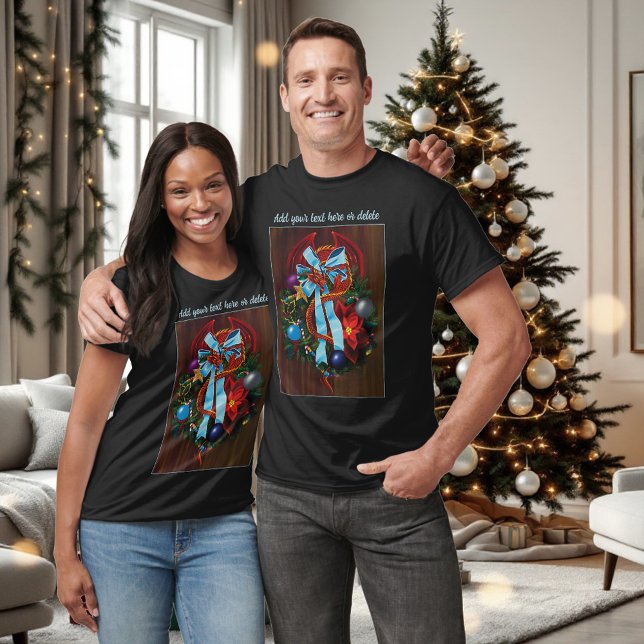 Red Dragon Christmas Wreath T-Shirt (Von Creator hochgeladen)