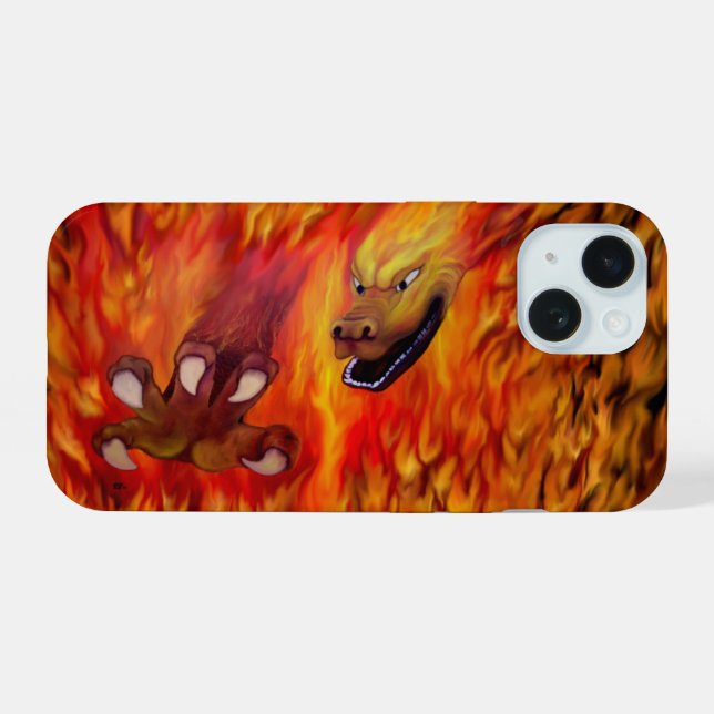 Red Dragon Claw iPhone 15 Hülle (Rückseite (Horizontal))
