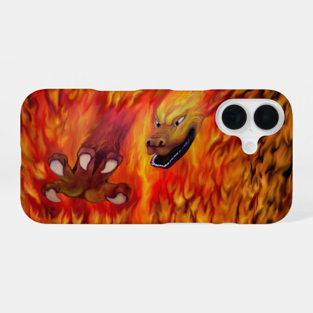 Red Dragon Claw iPhone 16 Hülle (Rückseite (Horizontal))