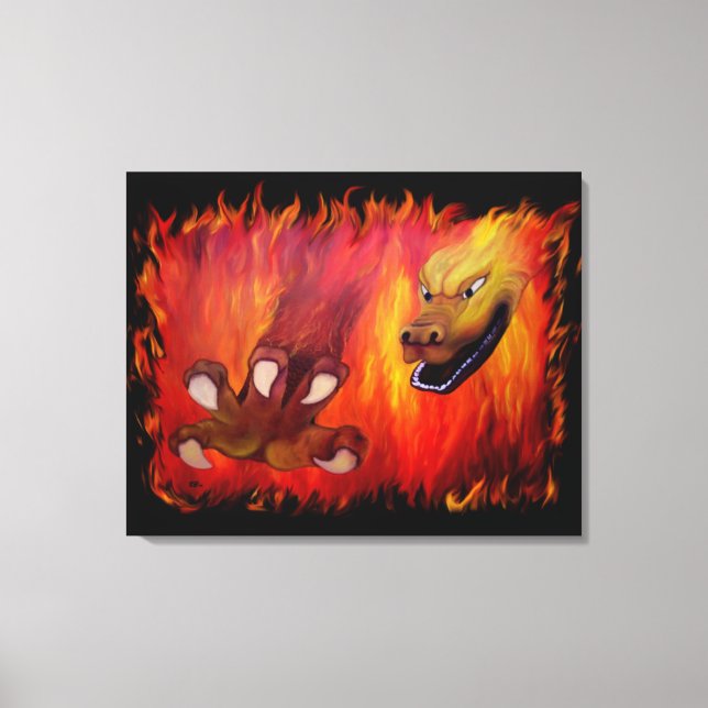 Red Dragon claw Leinwanddruck (Vorderseite)