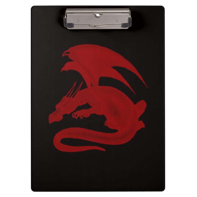 Red Dragon Drakon Maionios Clipboard Klemmbrett (Vorderseite)