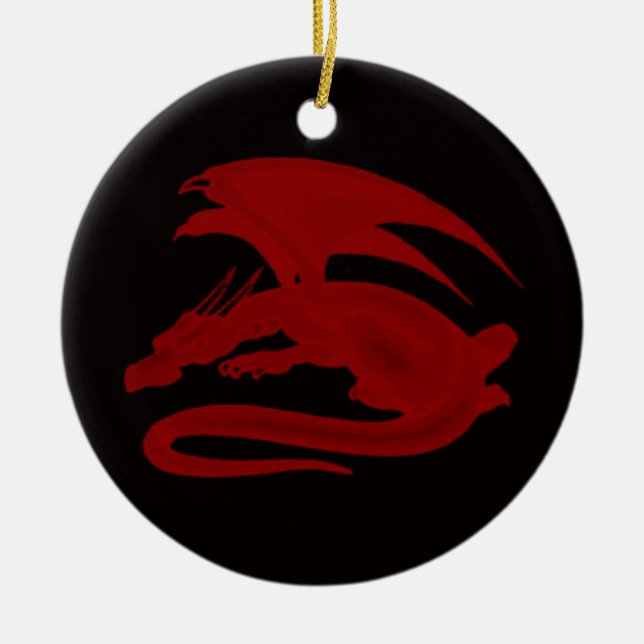 Red Dragon Drakon Maionios Ornament (Vorne)