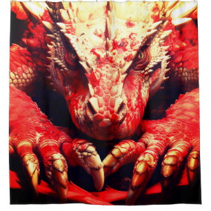 Red Dragon Duschvorhang