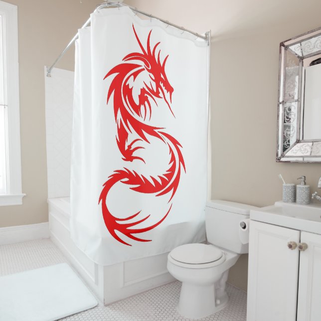 Red Dragon Duschvorhang (Beispiel)