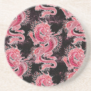 Red Dragon Galaxy Getränkeuntersetzer