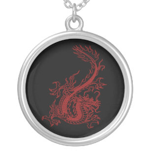 Red Dragon Glaurung Necklace Versilberte Kette