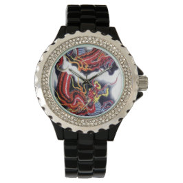 Red Dragon Japanisch Tattoo Design Watch Armbanduhr