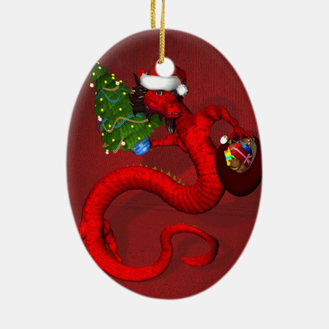 Red Dragon Keramikornament (Hinten)
