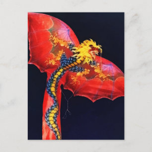 Red Dragon Kite Postkarte
