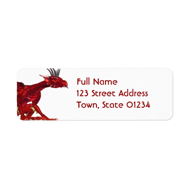 Red Dragon Mailing Labels (Vorne)