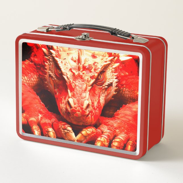 Red Dragon Metall Brotdose (Vorderseite)