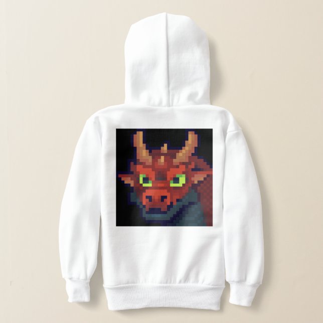 Red Dragon pixel art hoodie (AblageHinten)