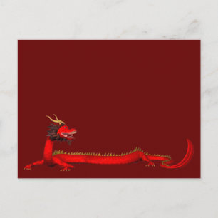 Red Dragon Postkarte