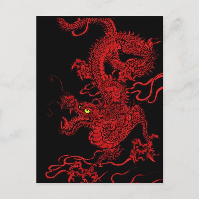 Red Dragon Postkarte (Vorderseite)