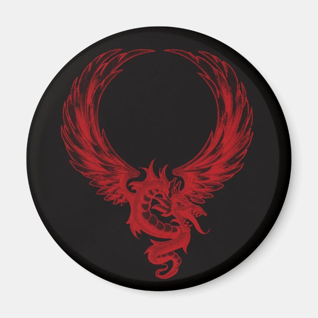 Red Dragon Ryuu Magnet (Vorne)
