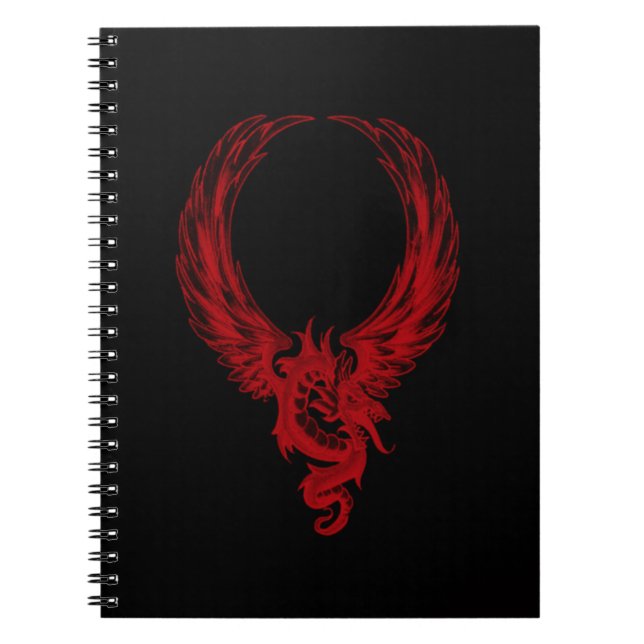 Red Dragon Ryuu Spiral Notebook Notizblock (Vorderseite)