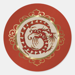 Red Dragon Stickers