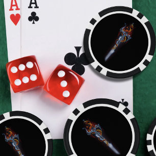 Red Dragon Sword Fantasy Pokerchips