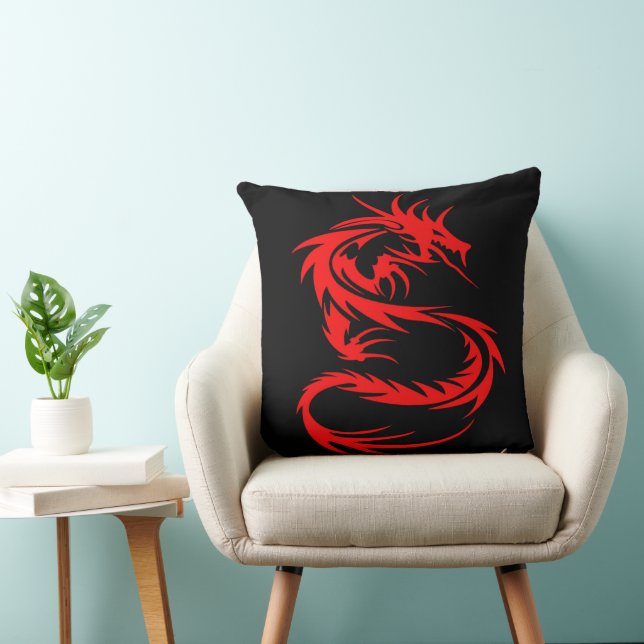 Red Dragon Throw Kissen (Stuhl )