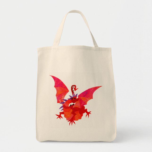 'Red Dragon' Tote Bag Tragetasche (Vorne)