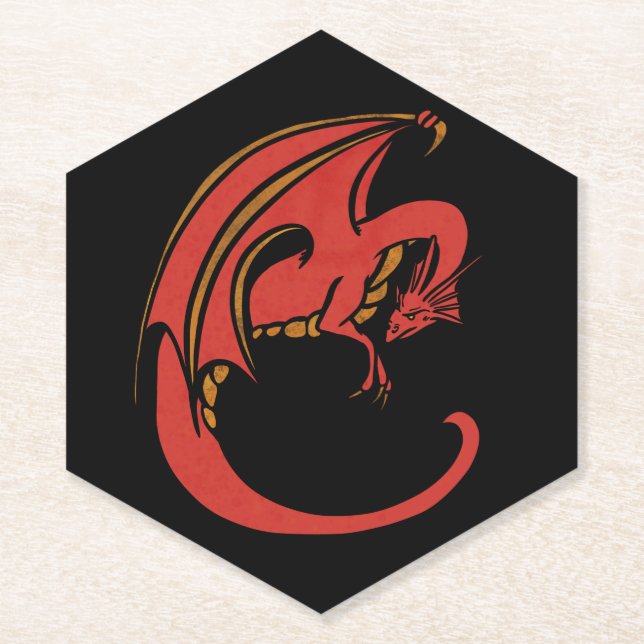 Red Dragon Untersetzer (Vorderseite)
