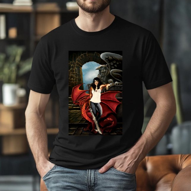 Red Dragon Urban Fantasy T-Shirt (Von Creator hochgeladen)