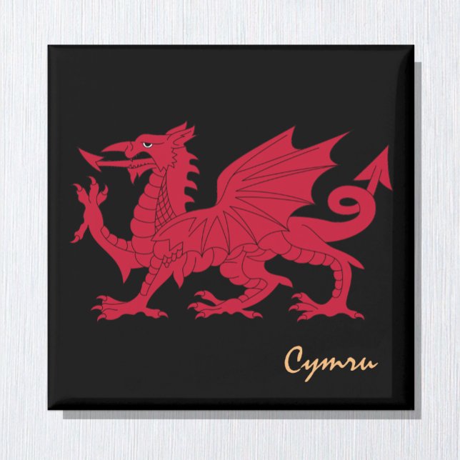 Red Dragon & Wales, walisische Flagge / Cymru Magnet (Von Creator hochgeladen)